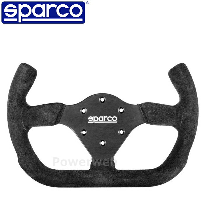 スパルコ P310 Dシェイプ ブラックレザー×ブルースエード ネジ付 良品 sparco000092.jpg