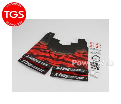 [M40102-C カモフラージュ レッド] TGS/X-Fang マッドフラップ カモフラージュパターン デリカD:5 4WD/2WD (MC後CV1装着不可)