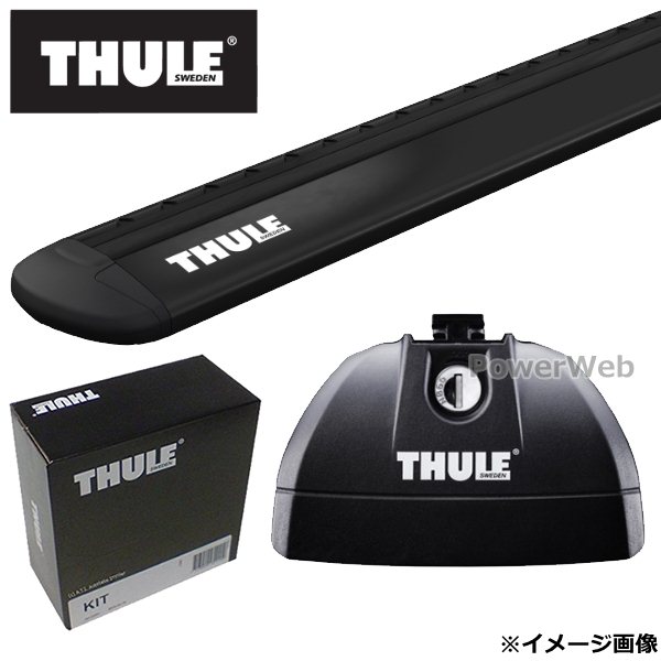 THULE/スーリー フット:753+ウイングバー(黒):7112B+キット:3068 スバル インプレッサSTI/インプレッサアネシス 4ドアセダン H20/10〜 GE#,GVB キャリアセット