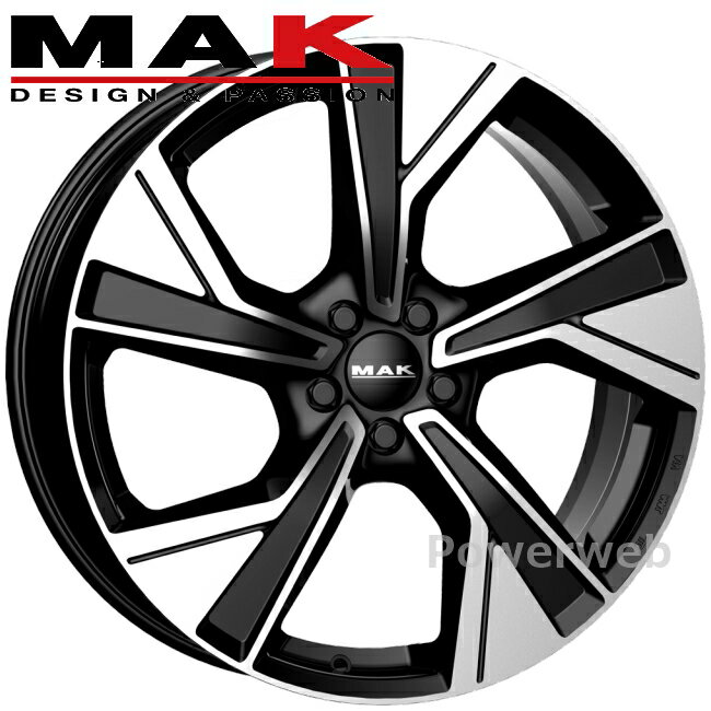 [ホイールのみ単品4本セット] MAK MALMOE 19インチ×8.0J PCD：108 穴数：5 インセット：50 ブラックミラー ML8019550108BM マック マルメ 阿部商会
