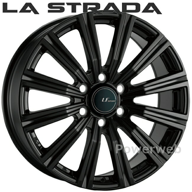 [ホイールのみ単品4本セット] LA STRADA LF-SPORT II SUV 18インチ×7.5J PCD：139.7 穴数：6 インセット：55 グロスブラック LFTS875T55 ラ ストラーダ LFスポーツ2 SUV 阿部商会