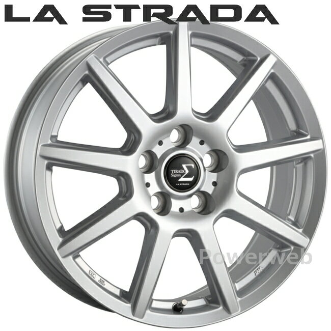 [ホイールのみ単品4本セット] LA STRADA TIRADO Σ 18インチ×7.0J PCD：120 穴数：5 インセット：38 トヨタ純正平座仕様 シルバー LTS870M38FS ラ ストラーダ ティラード シグマ 阿部商会
