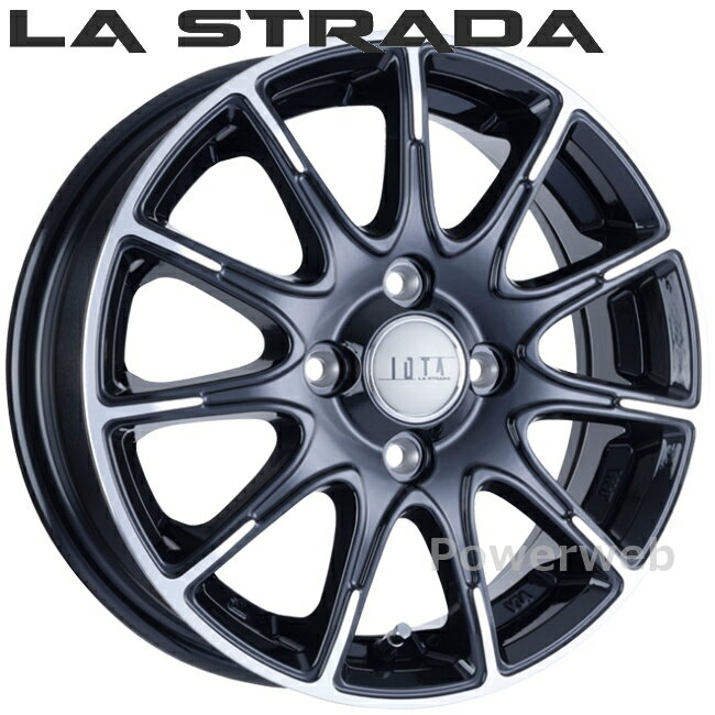 [�ۥ�����Τ�ñ��4�ܥ��å�] LA STRADA TIRADO IOTA 14�������5.0J PCD��100 �����4 ���󥻥åȡ�35 �֥�å��ݥ�å��� LOT450C35BP �� ���ȥ顼�� �ƥ��顼�� ������ ��������