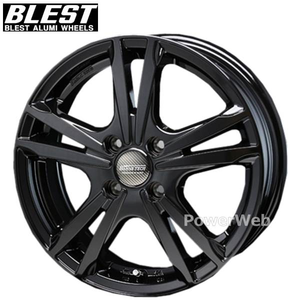 [ホイールのみ単品4本セット] BLEST / BAHNS TECH JIZELIS FV (BK) 14インチ×5.5J PCD：100 穴数：4 インセット：45