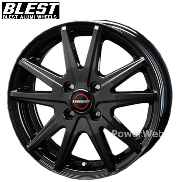 [ホイールのみ単品4本セット] BLEST / EUROMAGIC LANCE ST (BK) 15インチ×4.5J PCD：100 穴数：4 インセット：45