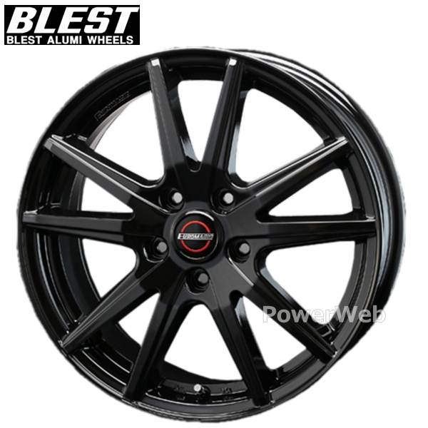 [ホイールのみ単品4本セット] BLEST / EUROMAGIC LANCE ST (BK) 15インチ×6.0J PCD：100 穴数：5 インセット：43