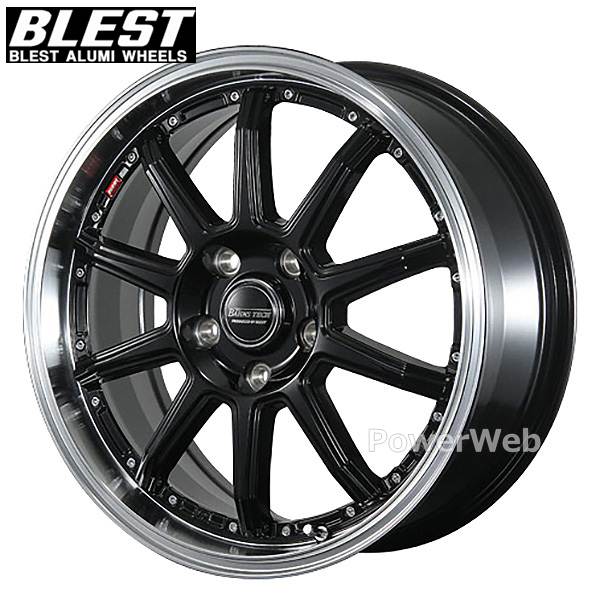 [ホイールのみ単品4本セット] BLEST BAHNS TECH S10-DP 16インチ×6.0J PCD：100 穴数：5 インセット：45 グロスブラック