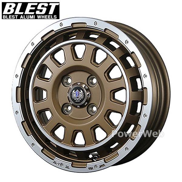 [ホイール1本(単品)] BLEST BAHNS TECH DH Stream 15インチ×5.0J PCD：100 穴数：4 インセット：45 セミグロスブロンズ