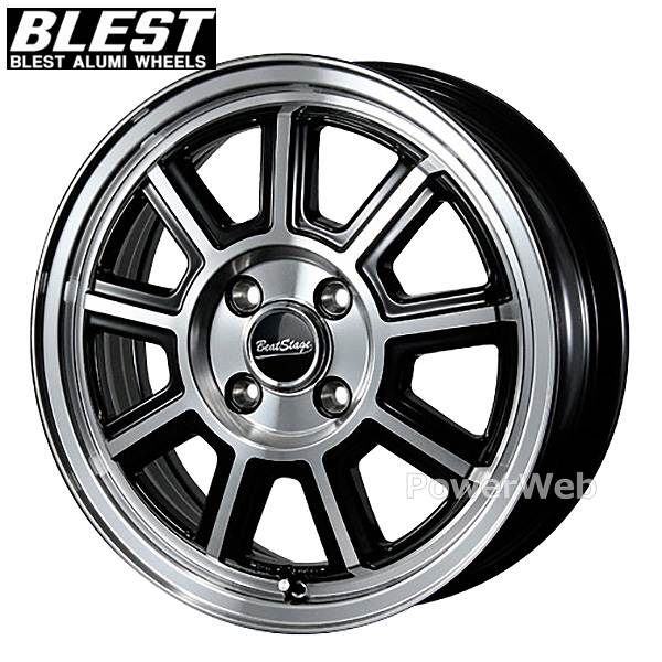 [ホイール1本(単品)] BLEST BeatStage KS-C 14インチ×4.5J PCD：100 穴数：4 インセット：45 ブラックポリッシュ