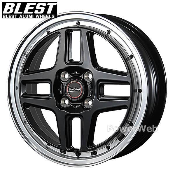 [ホイール1本(単品)] BLEST BeatStage WT-C 14インチ×4.5J PCD：100 穴数：4 インセット：45 セミグロスブラック