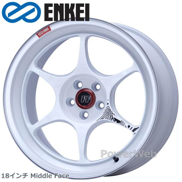 ホイールのみ単品4本セット ENKEI/エンケイ PF06 16インチ×8.0J PCD：114.3 穴数：5 インセット：30 マシニングホワイト (M/W)