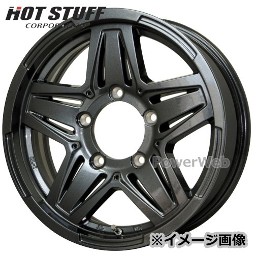 [ホイール1本(単品)] HOT STUFF / MAD CROSS JB-01 (GM) 16インチ×5.5J PCD：139.7 穴数：5 インセット：20