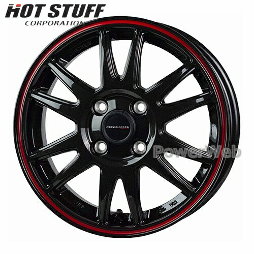 [ホイール1本(単品)] CROSS SPEED HYPER EDITION CR6 15インチ×5.5J PCD：100 穴数：4 インセット：43 グロスガンメタ＆レッドライン (GGM/R) HOT STUFF