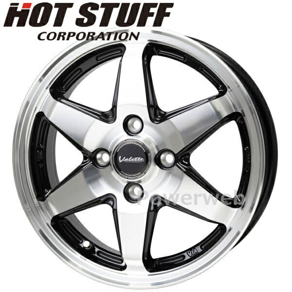 [ホイール1本(単品)] Valette ANKRAY 14インチ×4.5J PCD：100 穴数：4 インセット：45 ブラックポリッシュ(BK/P) HOT STUFF