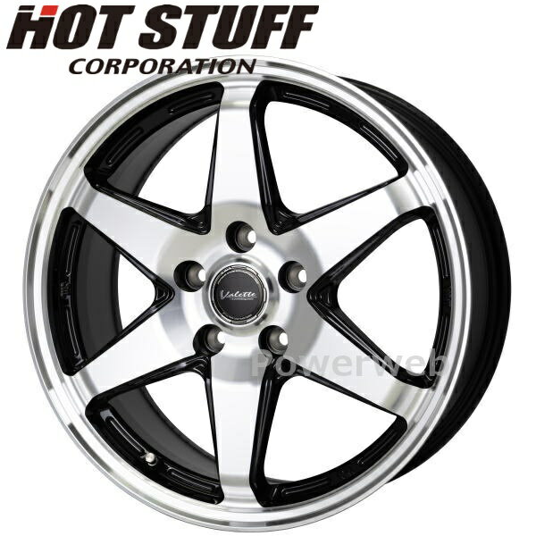 [ホイールのみ単品4本セット] Valette ANKRAY 17インチ×7.0J PCD：114.3 穴数：5 インセット：40 ブラックポリッシュ(BK/P) HOT STUFF