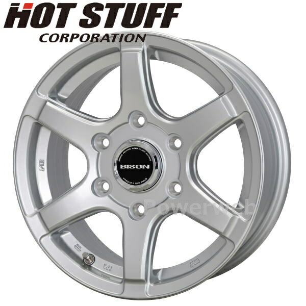 [ホイール1本(単品)] BISON BN-04 15インチ×6.0J PCD：139.7 穴数：6 インセット：44 シルバー(S) HOT STUFF