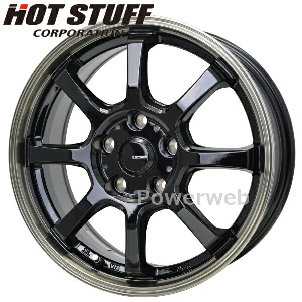 [ホイール1本(単品)] G.speed P-08 16インチ×6.5J PCD：114.3 穴数：5 インセット：40 ブラック＆ブロンズクリア ジースピード P08 HOT STUFF