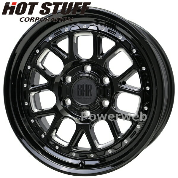 Other - [ホイール1本(単品)] BARKLEY HARDROCK HURON 17インチ×8.0J PCD：139.7 穴数：6 インセット：0 グロスブラックマシニング ヒューロン HOT STUFF