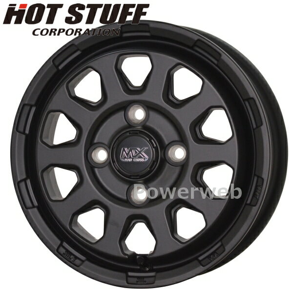 乐天商城 - [ホイールのみ単品4本セット] MAD CROSS RANGER 15インチ×4.5J PCD：100 穴数：4 インセット：45 マットブラック マッド クロス レンジャー HOT STUFF
