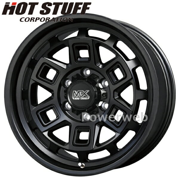 [ホイール1本(単品)] MAD CROSS AEVER 16インチ×6.5J PCD：139.7 穴数：6 インセット：48 マットブラック マッド クロス アイヴァー HOT STUFF