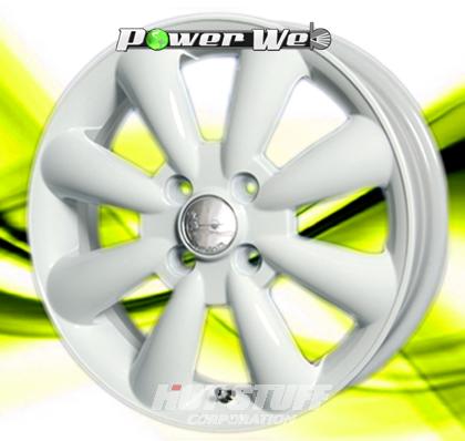 [ホイール1本(単品)] HOT STUFF / LaLa Palm KC-8 (WH) 14インチ×4.5J PCD：100 穴数：4 インセット：43