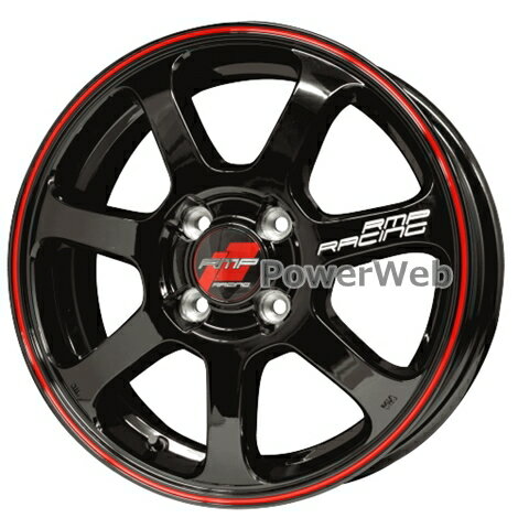 [ホイールのみ単品4本セット] MID RMP RACING R07 (RMPレーシング R07) 17インチ×7.0J PCD：100 穴数：4 インセット：45 ブラック/リムレッドライン