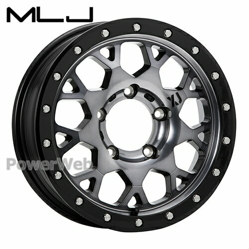 [ホイールのみ単品4本セット] MLJ XTREME-J XJ04 16インチ×5.5J PCD：139.7 穴数：5 インセット：22 グロスブラックM/スモーククリア