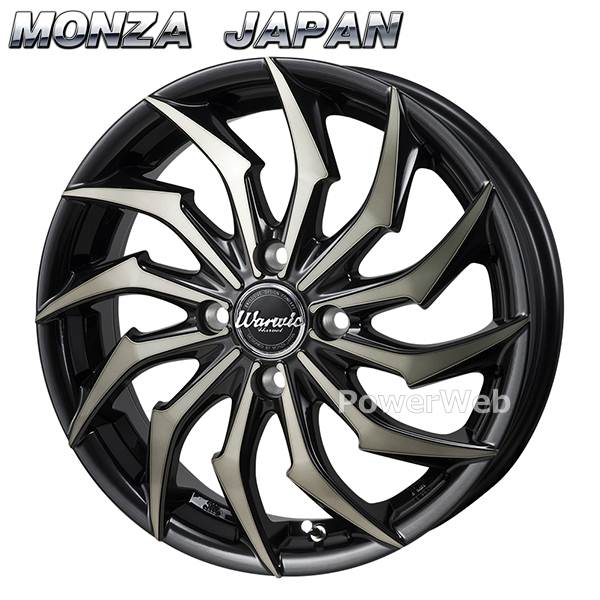 [ホイール1本(単品)] MONZA JAPAN / Warwic HARVEL (BKC) 16インチ×6.0J PCD：100 穴数：4 インセット：43