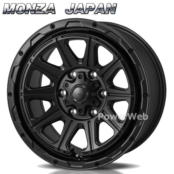 [ホイール1本(単品)] MONZA JAPAN HI BLOCK REGULES 17インチ×8.0J PCD：139.7 穴数：6 インセット：20 サテンブラック