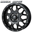 ホイールのみ単品4本セット MONZA JAPAN HI BLOCK JERRARD 15インチ×4.5J PCD：100 穴数：4 インセット：45 サテンブラック/ミーリング