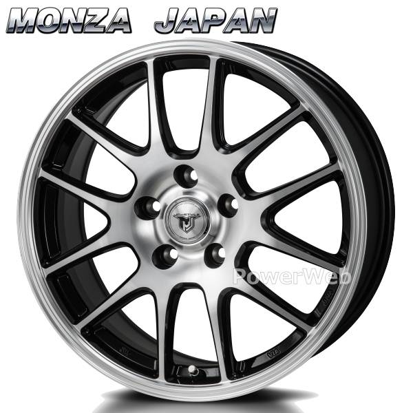 [ホイール1本(単品)] MONZA JAPAN JP STYLE MJ02 17インチ×7.0J PCD：114.3 穴数：5 インセット：38 ブラックメタリック/ポリッシュ