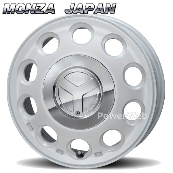[ホイール1本(単品)] MONZA JAPAN PIEDINO 14インチ×4.5J PCD：100 穴数：4 インセット：45 パールホワイト