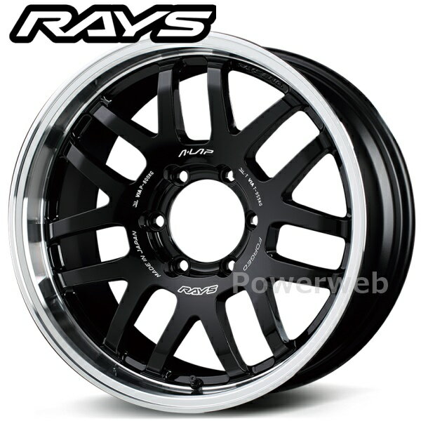 16 inches - [ホイールのみ単品4本セット] RAYS A-LAP-07X 16インチ×5.5J PCD：139.7 穴数：5 インセット：0 ブラック/リムDC (BD)