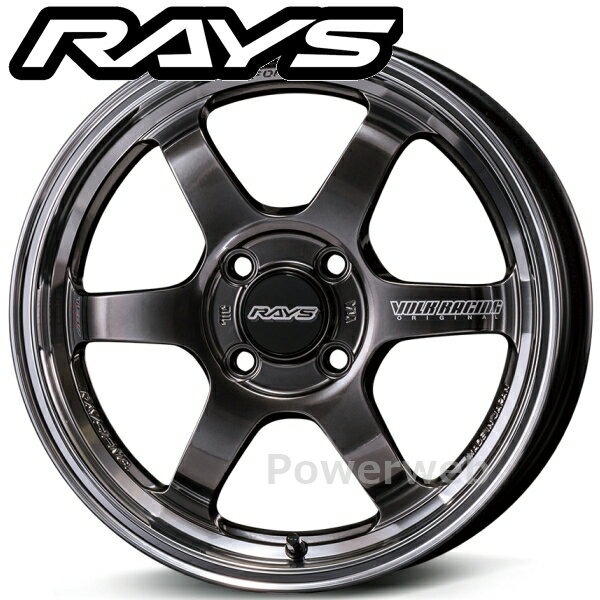 [ホイールのみ単品4本セット] RAYS VOLK RACING TE37KCR PROGRESSIVE MODEL 15インチ×5.0J PCD：100 穴数：4 インセット：45 シャイニングブラックメタル/リムFDMC (HF) (ボルクレーシング TE37KCR プログレッシブモデル)