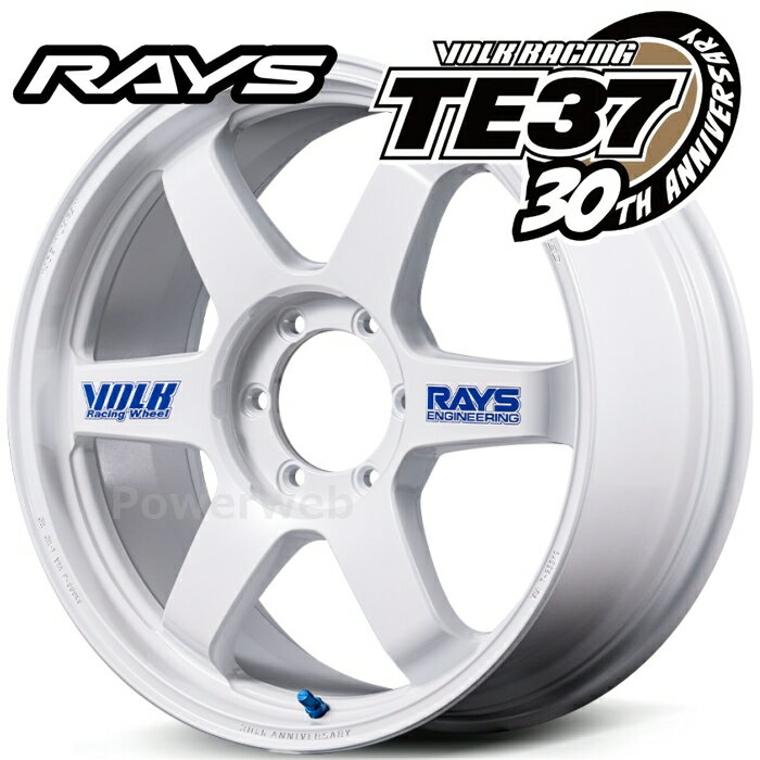 Rakuten - RAYS TE37 30周年限定モデル [ホイール1本(単品)] VOLK RACING TE37 ultra LARGE P.C.D. 30th STICKER Ver. 18インチ×8.0J PCD：139.7 穴数：6 インセット：36 ホワイト (WH) (レイズ ボルクレーシング TE37 ウルトラ ラージPCD ステッカーバージョン)