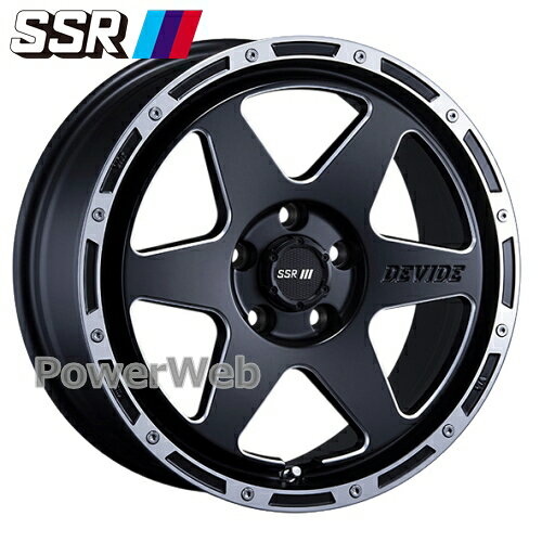 [ホイールのみ単品4本セット] SSR DEVIDE TR-6 (ディバイド) 16インチ×7.0J PCD：114.3 穴数：5 インセット：38 フラットブラックポリッシュ