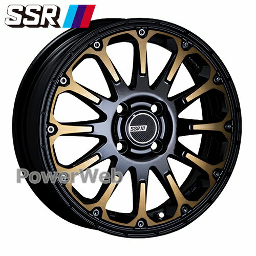 乐天商城 - [ホイールのみ単品4本セット] SSR DEVIDE FT (ディバイド) 15インチ×5.0J PCD：100 穴数：4 インセット：45 ディープゴールド