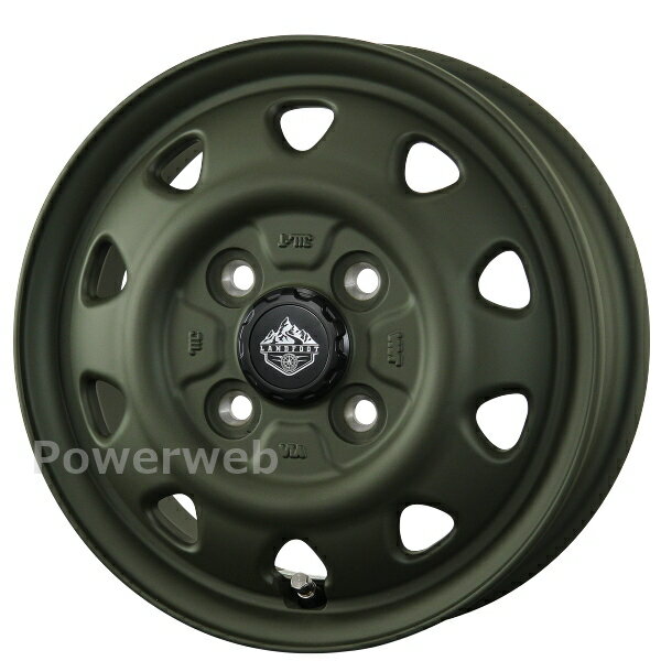 [ホイール1本(単品)] TOPY LANDFOOT SWZ 14インチ×5.0J PCD：100 穴数：4 インセット：39 オリーブドラブ (OD) トピー ランドフット