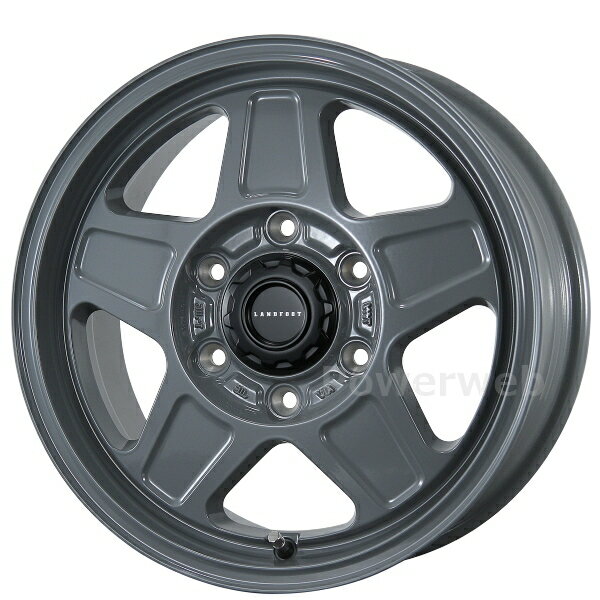 [ホイール1本(単品)] TOPY LANDFOOT GWD 16インチ×5.5J PCD：139.7 穴数：5 インセット：22 グレー (GR) トピー ランドフット