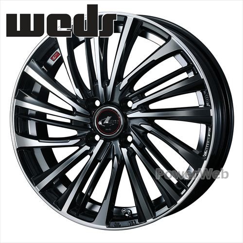 [ホイールのみ単品4本セット] LEONIS FS (レオニス FS) 14インチ×4.5J PCD：100 穴数：4 インセット：45 パールブラック/ミラーカット (PBMC) Weds