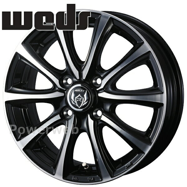 [ホイール1本(単品)] Weds RIZLEY MS 15インチ×5.5J PCD：100 穴数：4 インセット：42 ブラックメタリックポリッシュ (BKP)