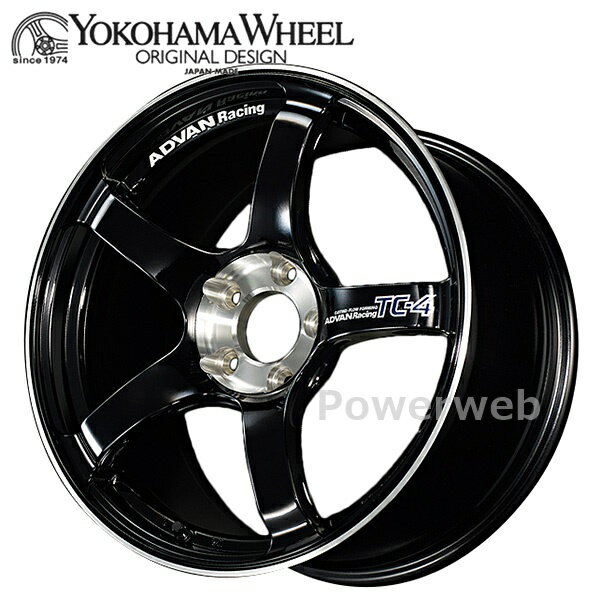 [ホイールのみ単品4本セット] ADVAN Racing TC-4 SE 17インチ×7.5J PCD:100 穴数:5 インセット:45 レーシンググロスブラック＆ダイヤモンドカット (GBC)