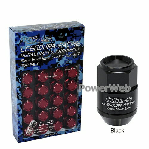 KYO-EI CL35-13K レデューラレーシング シェルタイプ ロック ナットセット クローズドエンド CL35 M12×P1.25 19HEX ブラック テーパー60° 全長:35mm 入数:ロック4個/ナット16個 受注生産