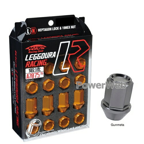 樂天商城 - KYO-EI KIC36G レデューラレーシング ロック&ナットセット 35mm M12×P1.25 19HEX ガンメタ テーパー60° 全長:35mm 入数:ロック4個/ナット12個