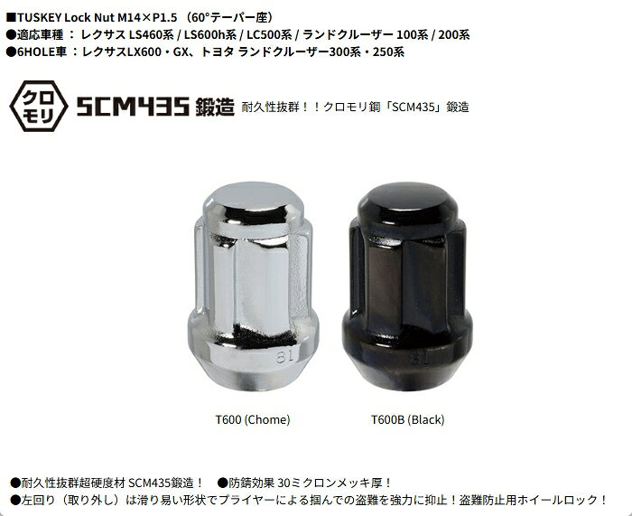 KYO-EI T0600-24 ブルロック タスキー M14 ロック&ナットセット 24個 M14×P1.5 テーパー60° 全長:35mm クロームメッキ (ナット20個+ロック4個) 3