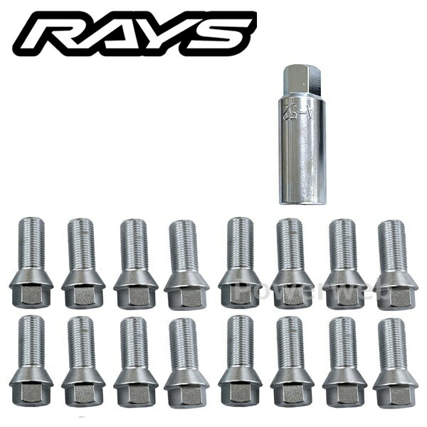 RAYS No,6 ボルト&アダプターセット M14×P1.25 17HEX 首下：28mm 16個 クローム 61010000006CP