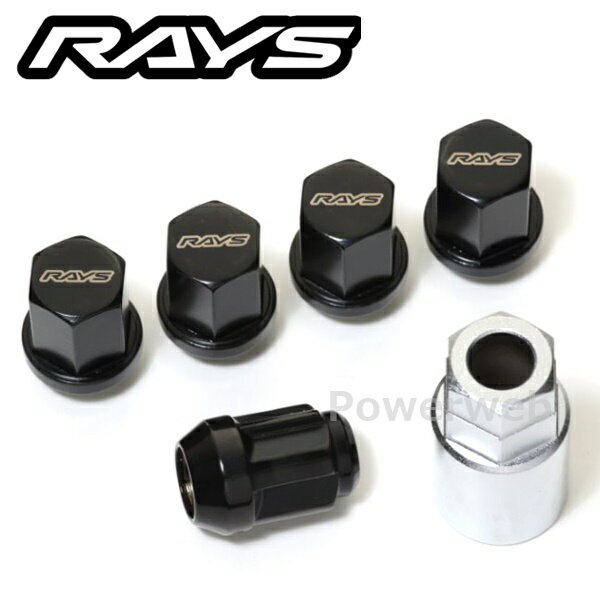 RAYS 19HEX ナット＆ロックセット (L33 M14 5H用) M14×1.5 BK(ブラック) 20個セット 74081000002BK