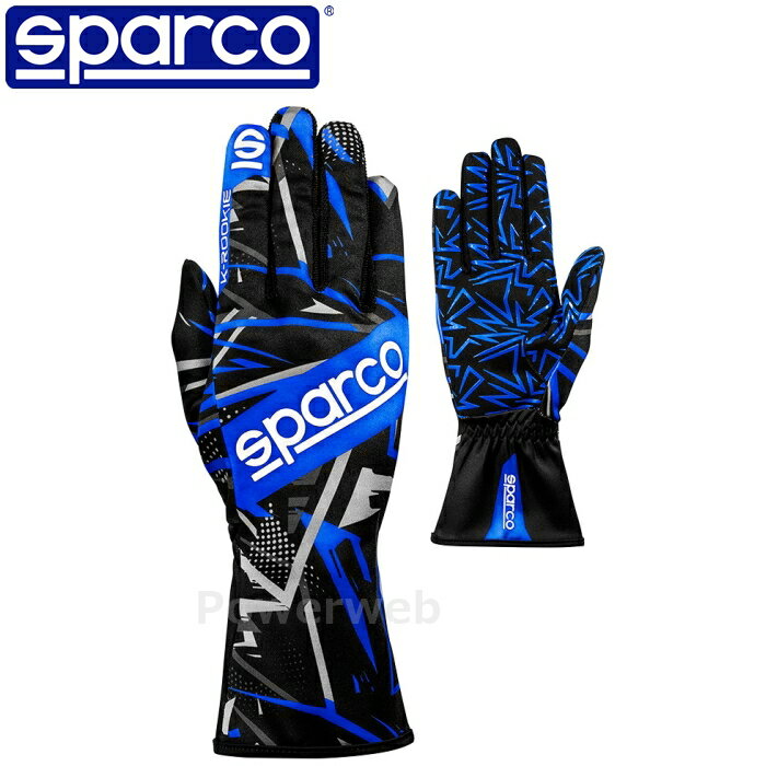 SPARCO K-ROOKIE (Kルーキー) レーシングカートグローブ BKG0001B0K16010 ブラック/ブルー(K16) M(10) スパルコ [メール便]