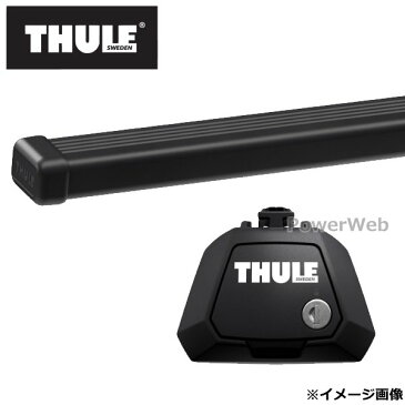 THULE(スーリー) フット:7104+スクエアバー:7122 スバル フォレスター ルーフレール付 年式:H30/7〜 形式:SK# ベースキャリアセット