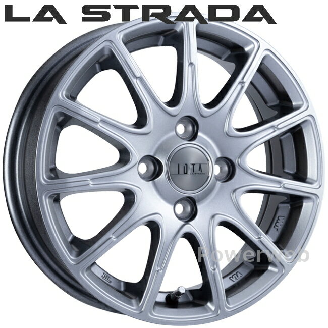 LA STRADA TIRADO IOTA 14インチ 5.0J PCD:100 穴数:4 inset:35 ハイライトシルバー LOT450C35 ラ ストラーダ ティラード イオタ 阿部商会 [ホイール4本セット]